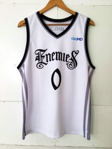 Hibachi 0 Big 3 Enemies Basketball Jersey White